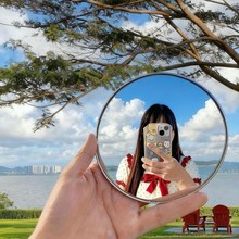 旅行拍照小圆镜手工diy拍照打卡好物高清凸面镜室外广角拍摄道具