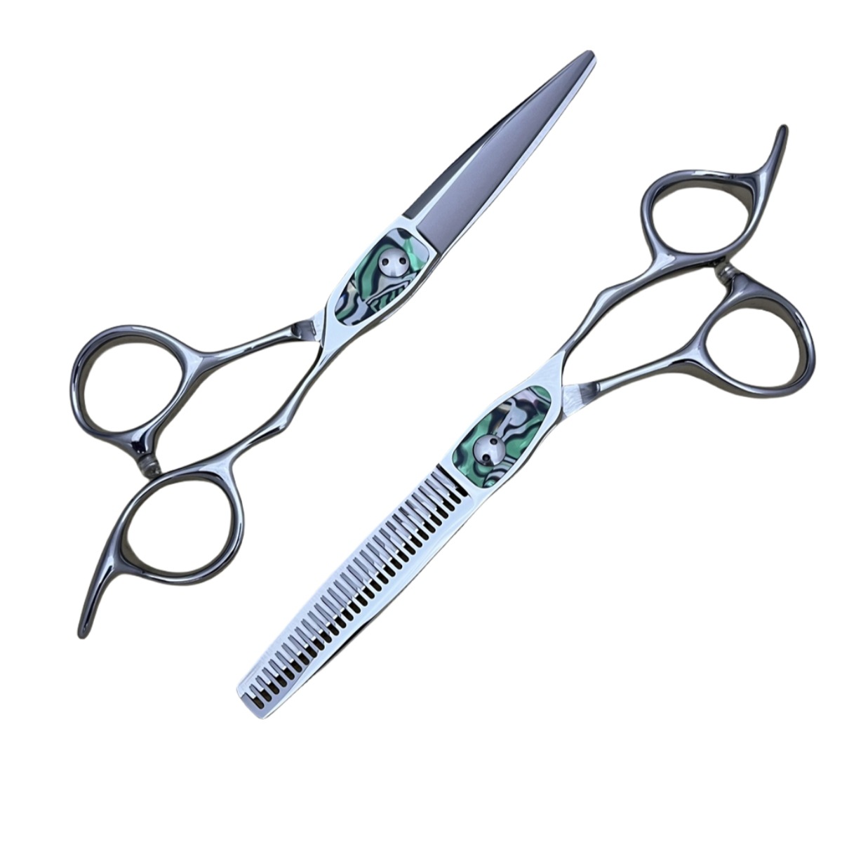 新款美发剪刀 贴花工艺 个性理发剪 TH-6寸 动画贴片 牙剪 平剪