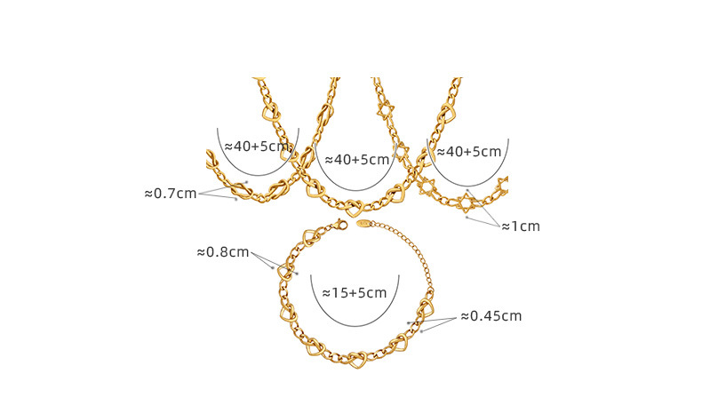 Fashion Solid Color Titanium Steel Plating Womenu0027S Bracelets Necklace 1 Piece