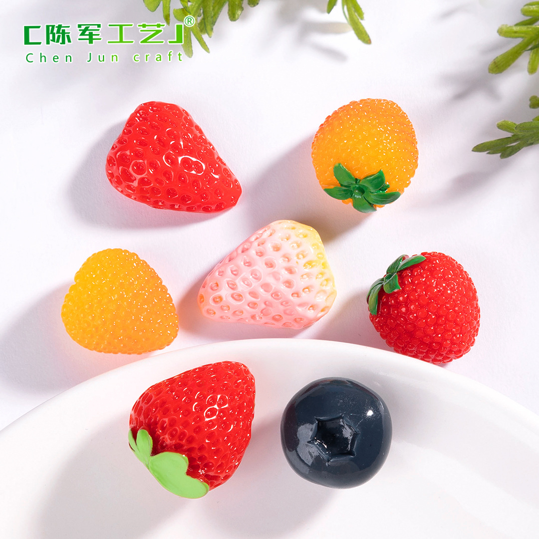 微景观仿真水果草莓刺泡模型 DIY盲袋装饰品挂配件微缩迷你小摆件