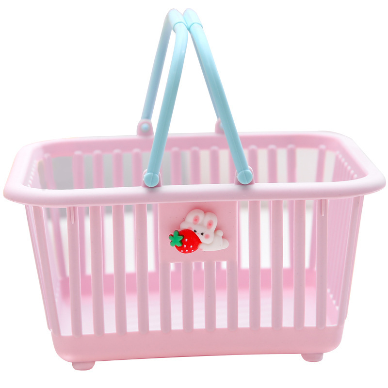 Cestas de dibujos animados adorables cajones de almacenamiento creativos estudiantes escritorio bolígrafo caja de almacenamiento de cosméticos frutas