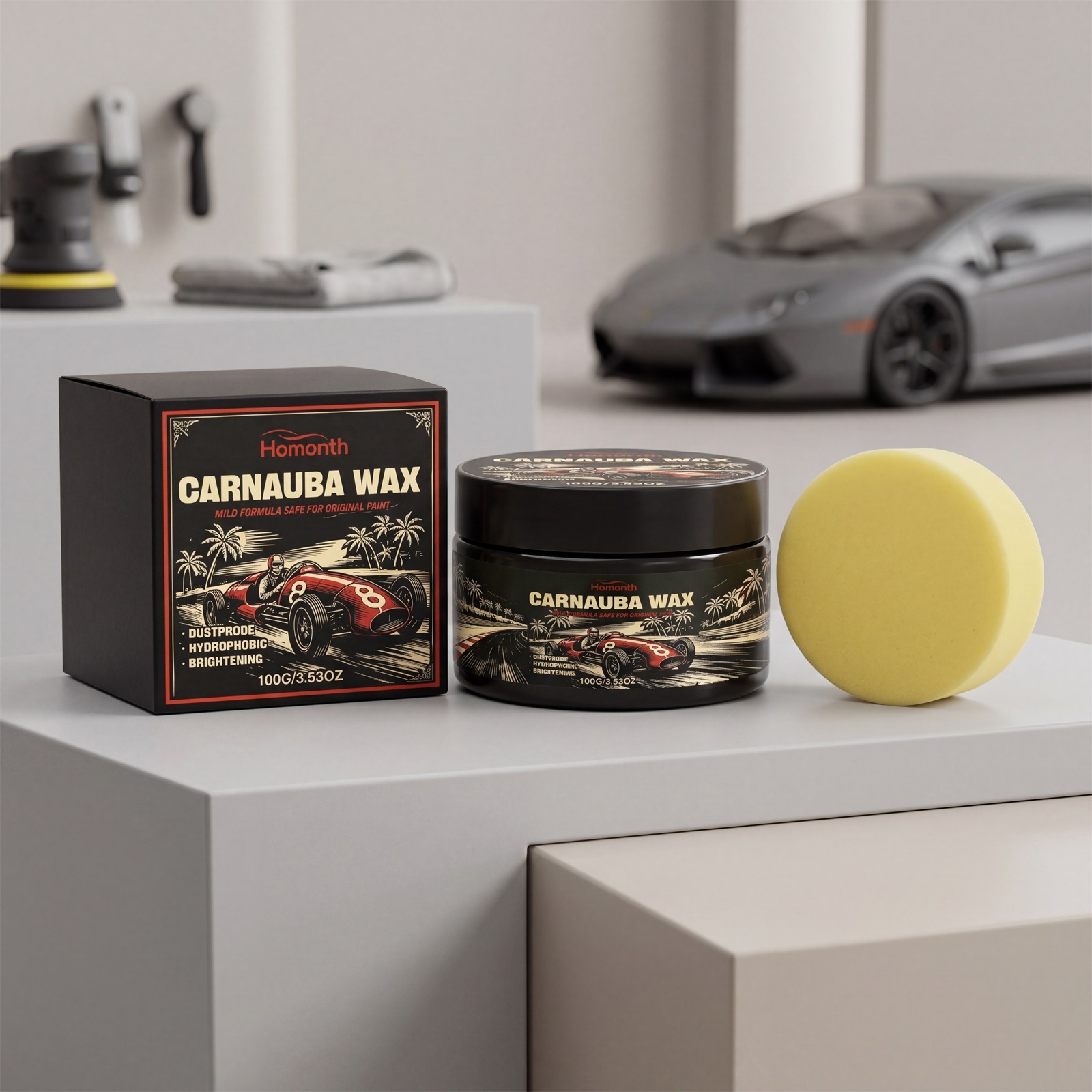 Cross-Border Homonth Brazilian Palm Wax Car Paint Scratch Repair, Maintenance, Refurbishment, Cleaning, and Gloss Enhancement