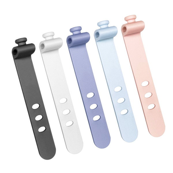 73mm three-hole silicone data cable tie winder wire digital storage…