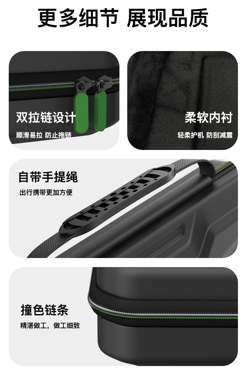 RG XBX Ally X Handheld-Schutztasche RG XBX Ally Hartglasfolie + Analog Stick Kappen Hard Case Set