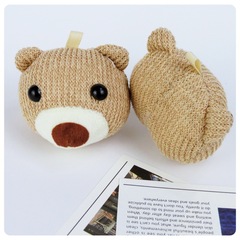 2024 Knitted Wool Bear Plush Accessory Clothing Fashion Hat Scarf Hair Clip DIY Accessories
