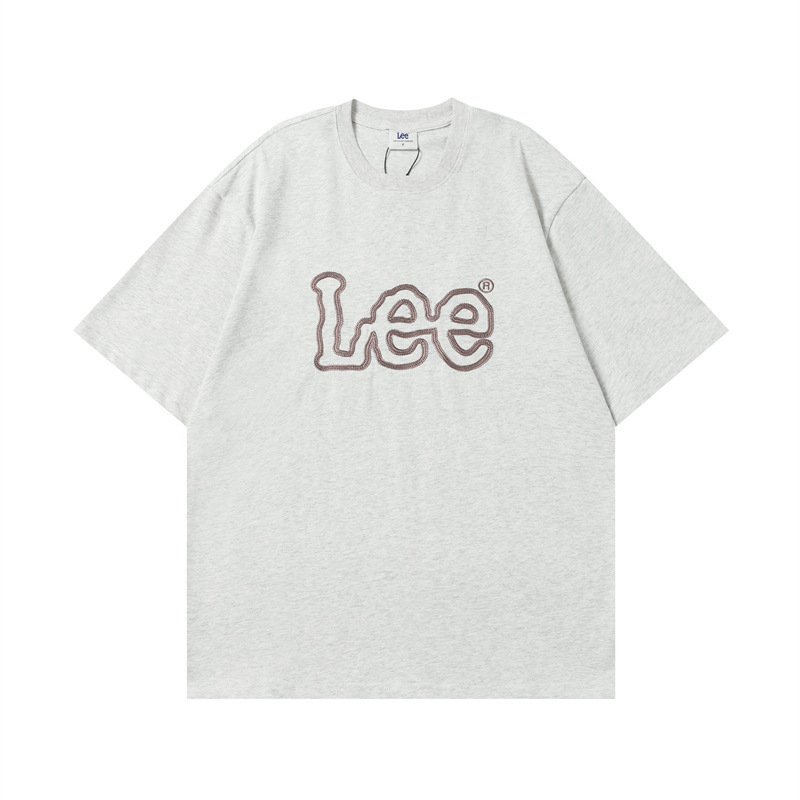 韓国のニッチトレンディブランドLee Wang Yibo Jin Baoluoと同じクラシックロゴルーズラウンドネックピュアコットン半袖Tシャツ女性用|undefined