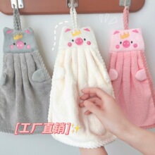 超强吸水擦手巾挂式擦手毛巾加厚可爱韩国纯棉小方巾卫生间擦手布