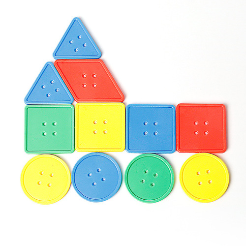 Early education geometric button string building blocks educational threading toys kindergarten desktop color recognition 2-3 year old puzzle