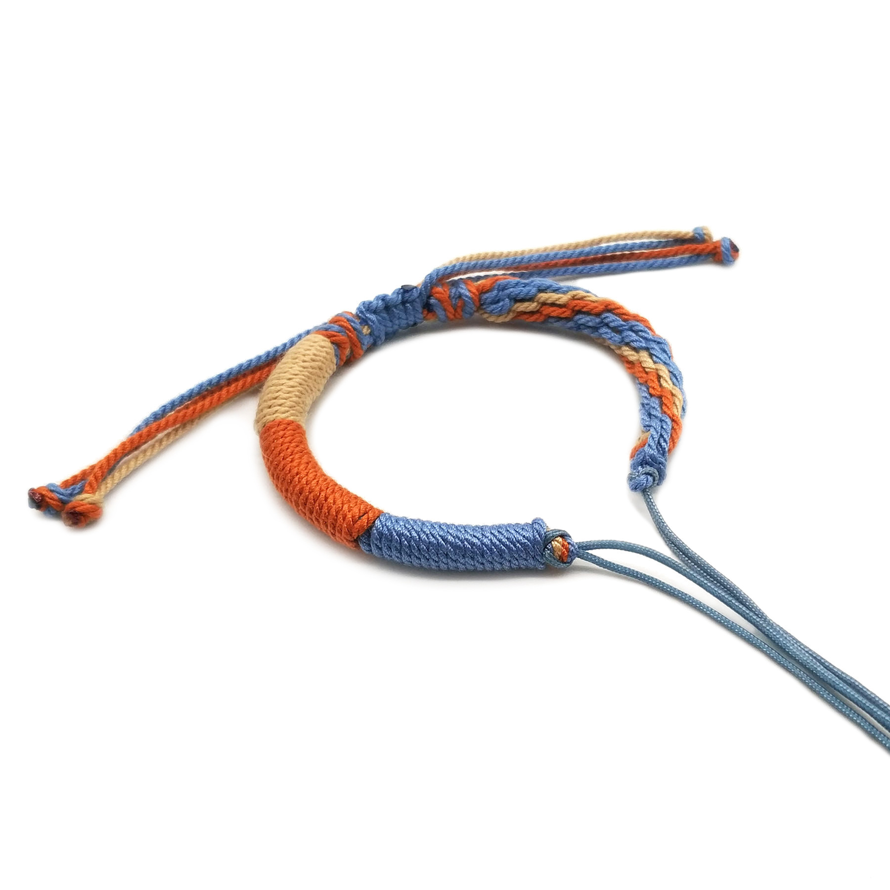 Cotton Rope Xizang-style Fortune Knot Bracelet, Hand-woven Bracelet, Semi-finished Product, Can be Fitted with Beads, Gold, and Silver Bead Accessories