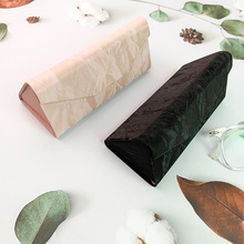 厂家批发眼镜盒定 制折叠三角眼镜收纳盒便携简约眼镜盒可印LOGO