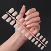 Long matte nail stickers, multicoloured fake nails for manicure, ready-made product, European style