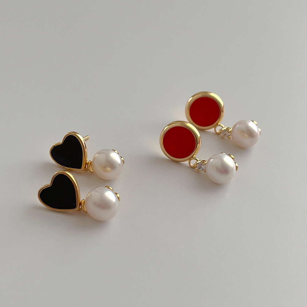 Fashion Heart Shape Pearl Plating Drop Earrings 1 Pair display picture 5