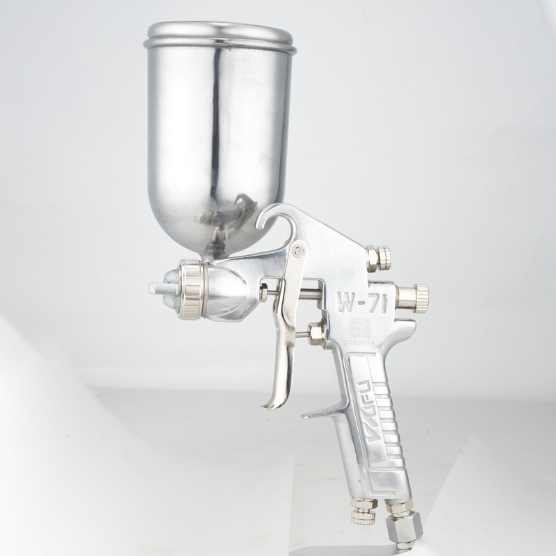 Pistola de pintura neumática de W-71BG transfronteriza personalizada 1.0/1.3/1.5/1.8mm Alta atomización 400ml pistola de pulverización en la olla