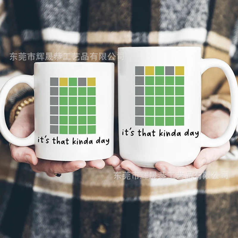 Transfronterizo nuevo de cerámica WORDLE MUG divertido Wording espacio creativo regalo TAZA