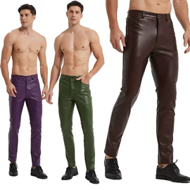 男式皮裤;武术服;男式休闲裤