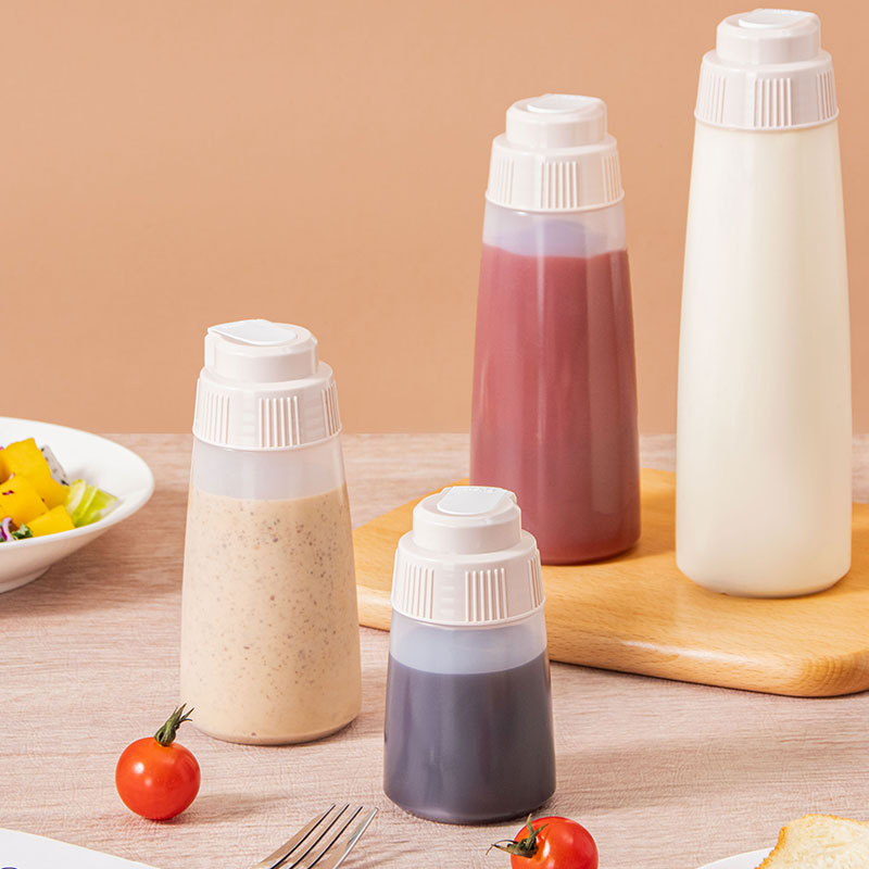 Food-Grade Squeeze Sauce Bottle, Commercial Sauce Squeeze Bottle, Inverted Squeeze Bottle for Ketchup, Condensed Milk, Salad Dressing, Large-Caliber Squeeze Bottle