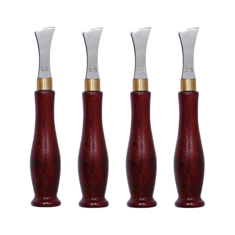 皮革工具 皮革边线器 红柄压边器 扇形边线器 浅槽边线器 扇形压