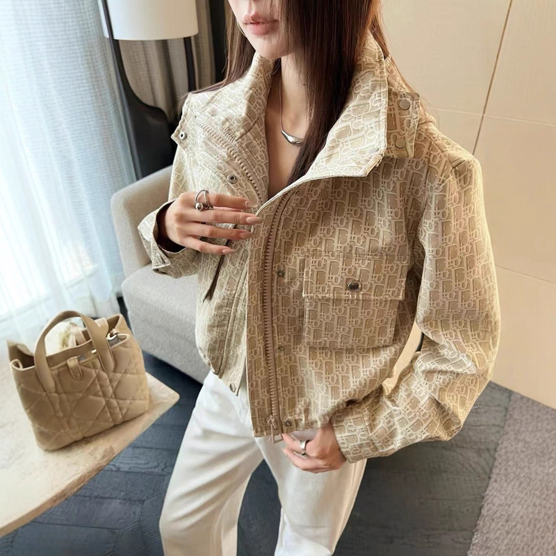Dijia 25 Early Spring New Shenzhen Nanyou Woven Jacquard Pure Cotton Yarn Hooded Jacket Jacket Small Fragrant Lady Dijia 25 Early Spring New Shenzhen Nanyou Woven Jacquard Pure Cotton Yarn Hooded Jacket Jacket Small Fragrant Lady