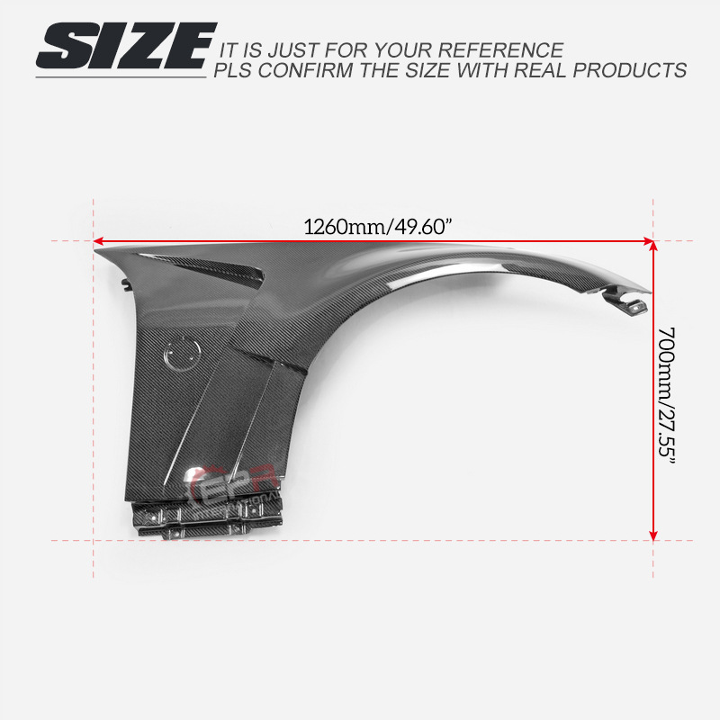 Suitable for Nissan 350Z modification, Demon Z33 carbon fiber front fender, EPA model perforated front fender upgrade