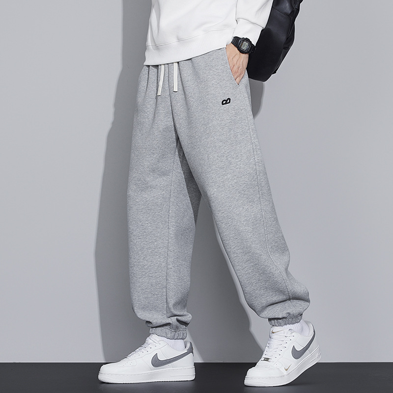 2025 nuevo estilo primavera y otoño suelto pie rectas bordado pantalones masculinos japoneses retro suelto pantalones de tendencia versátil