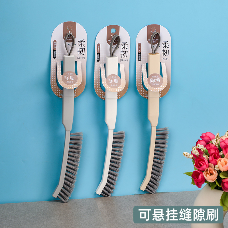 Excellent Gap Cleaning Brush for Shower Room and Sink Edge, Plastic Floor Crevice Brush with Long Handle and Hard Bristles for Cleaning Corners Excellent Gap Cleaning Brush for Shower Room and Sink Edge, Plastic Floor Crevice Brush with Long Handle and Hard Bristles for Cleaning Corners