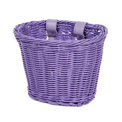 Винтажная корзина детская велосипедная корзина ручной работы из ротанга, пластиковая моющаяся корзина, передняя корзина