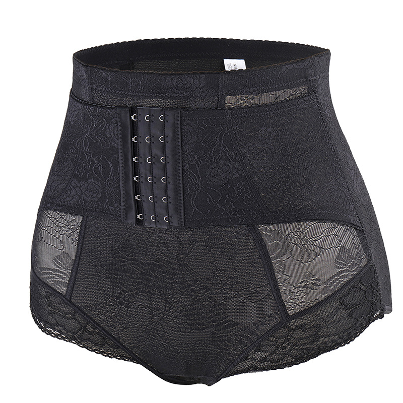 Pantalones de doble capa de contracción del vientre de pecho de contracción del vientre transpirables sin costuras sexy que forma la cintura Levantamiento de cadera que forma los pantalones de contracción del vientre