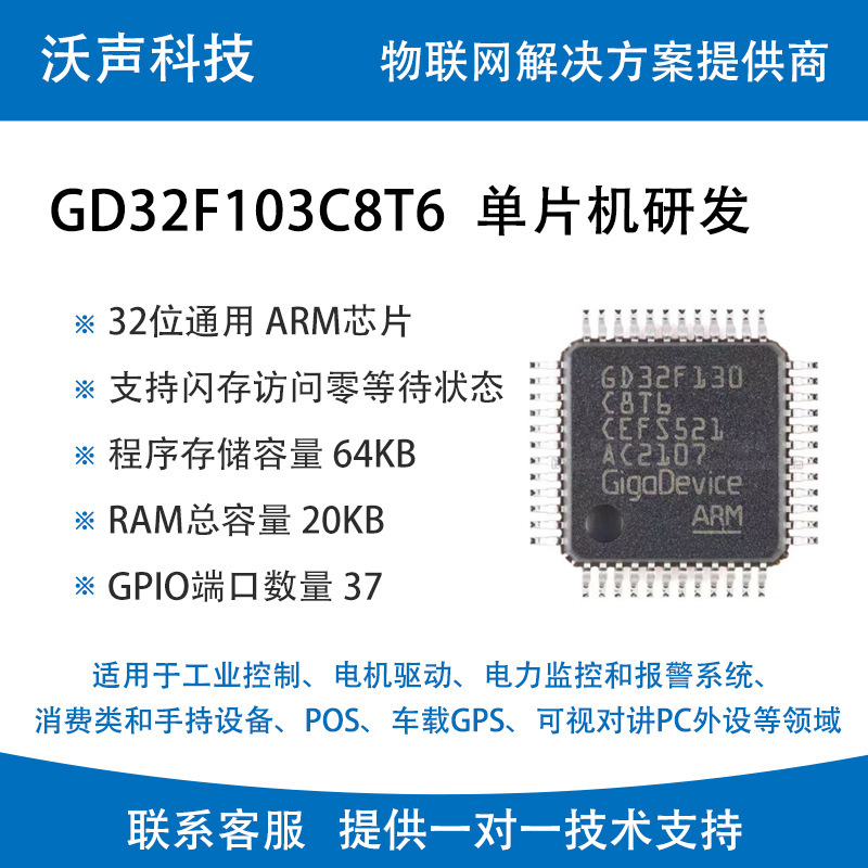 Gd32F103C8T6 Microcontroller Research and Development Suitable for Handheld Equipment Pos Machine Car Gps Video Intercom