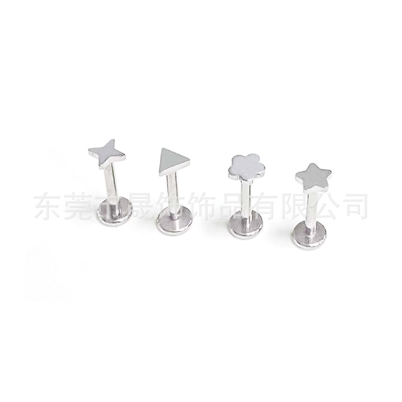F136 Titanium Star 三角梅 Flower Ear Stud Labret Stud Helix Cartilage Stud G23 Implant Grade Titanium 人体 Piercing Jewelry Accessories 头