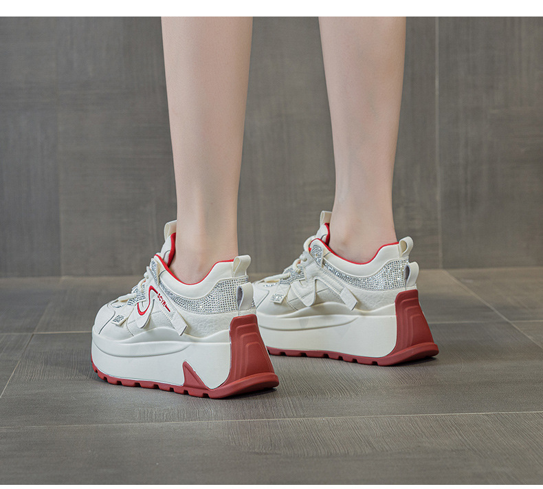Giày sneaker nữ đế dày phong cách retro cổ điển — 5028 da tím, 5028 da vàng, 5028 da xám, 5028 da đỏ chi tiết 18