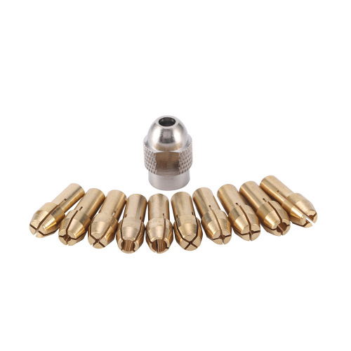 Factory direct sales electric grinding head accessories 4.8/4.3 tail diameter copper sandwich electric grinding copper chuck small motor chuck