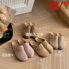 Birkenstock Shoes for Women 2025 Spring & Fall New Outer Wear Thick-Soled Birkenstock Toe Half Slippers Lazy One-Leg Couple Shoes
