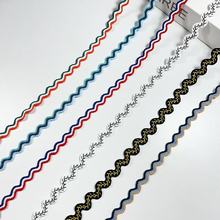 厂家现货特种绣花水浪边编织树叶开花刺绣s型花边织带曲边弯带