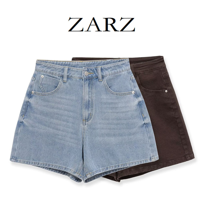 Zarz Self-Made European and American Style New Women's Fashion Trendy High-Waisted Loose Comfortable Shorts 7223038