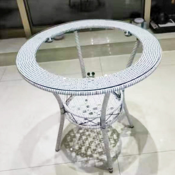 小茶几小圆桌藤编休闲喝茶桌边桌简约现代简易家用阳台白色储物几|undefined
