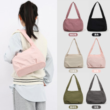 女包跨境新款2025斜跨单肩包塔丝隆大容量饺子包托特包简约购物袋