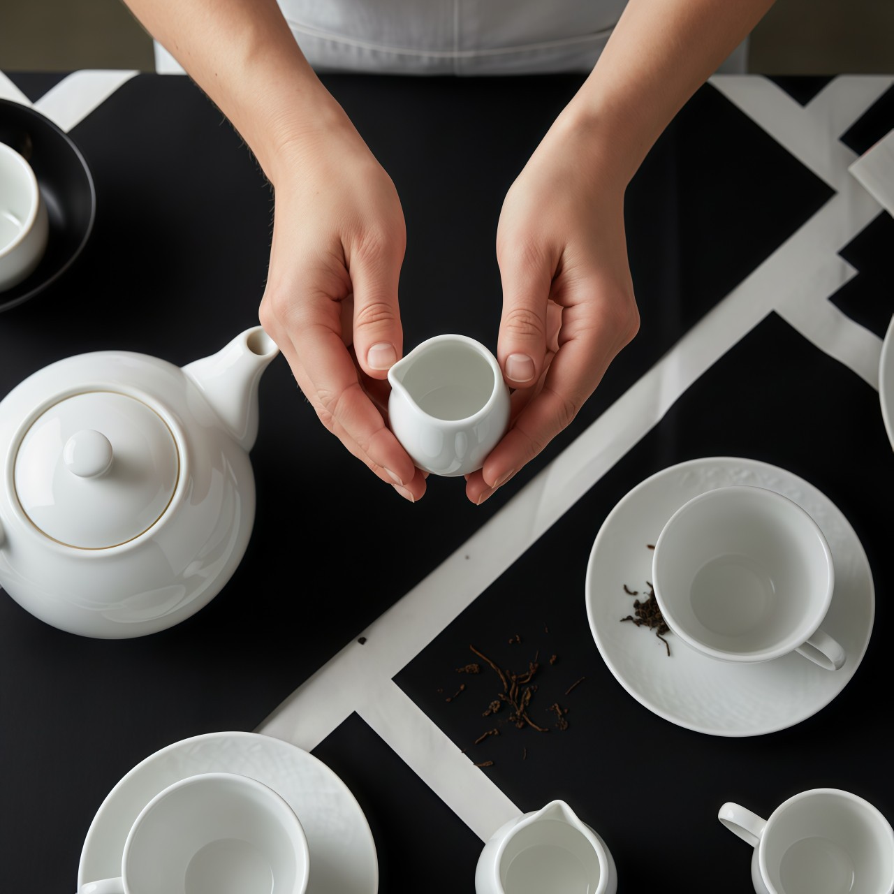 奶壶奶盅糖盅陶瓷餐具咖啡家用酒店西餐酱汁盅批发跨境外贸下午茶