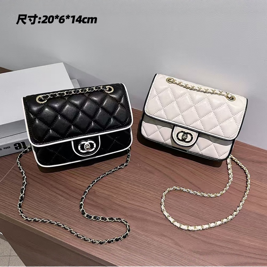 DIY Small Fragrant Quilted Chain Bag Small Square Bag Women's 2025 New Fashion Genuine Leather Shoulder Bag