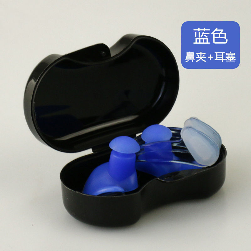 ↑ tapones para los oídos en espiral + pinzas nasales - Azul - 1 par - "lista de compras obligatorias