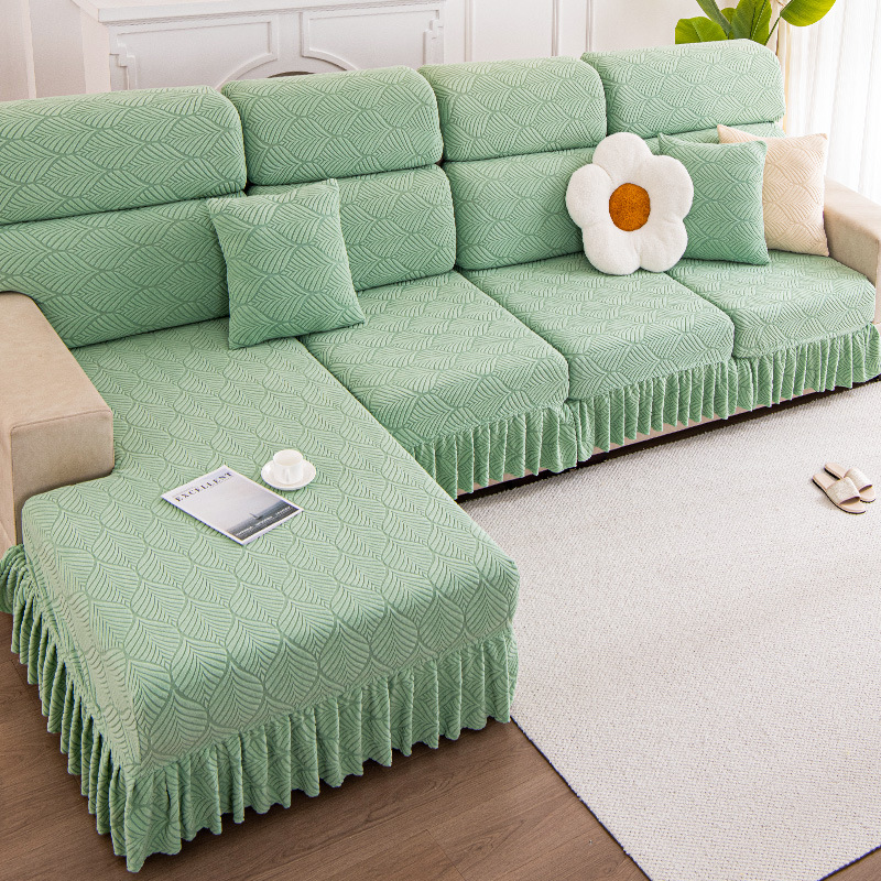 Funda de sofá universal todo incluido cuatro estaciones falda universal nuevo simple elástico antideslizante tela sofá a prueba de polvo ..