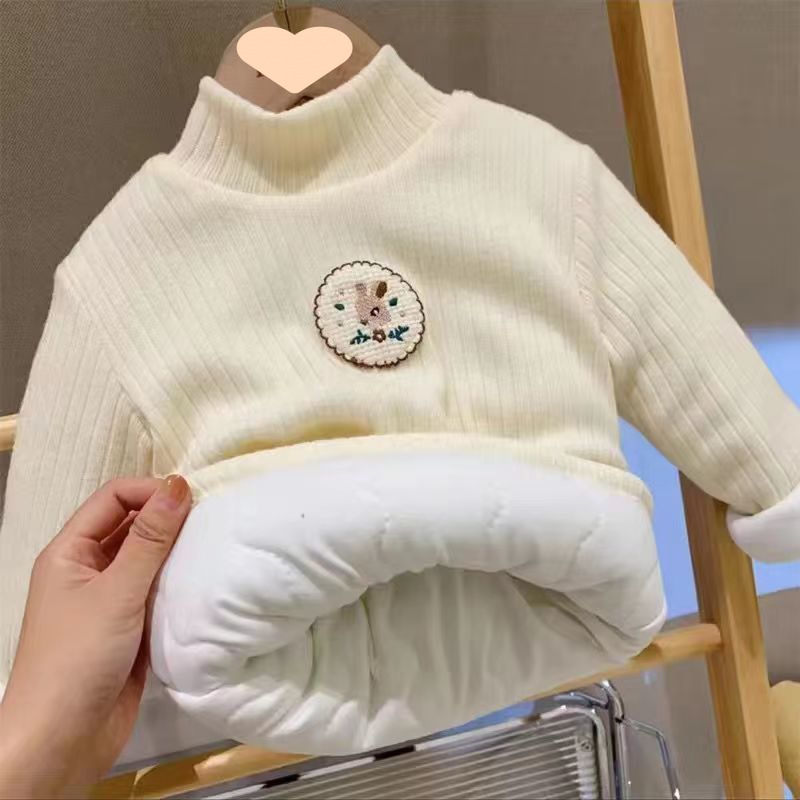 오프화이트 + 인기 자수 사슴 두꺼운 코튼 코트