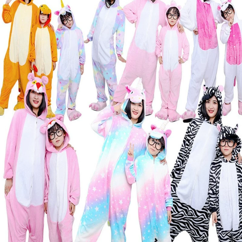 Осенне-зимняя детская пижама с милым мультяшным медведем, сиамская Пижама, Чеширский кот, огненный дракон, мужская и женская парная Домашняя одежда, фланель