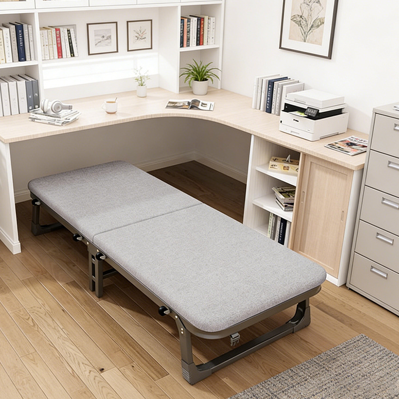 Simple Portable Folding Bed Reinforced Office Lunch Single Bed Home Rental House Hospital Companion Folding Bed