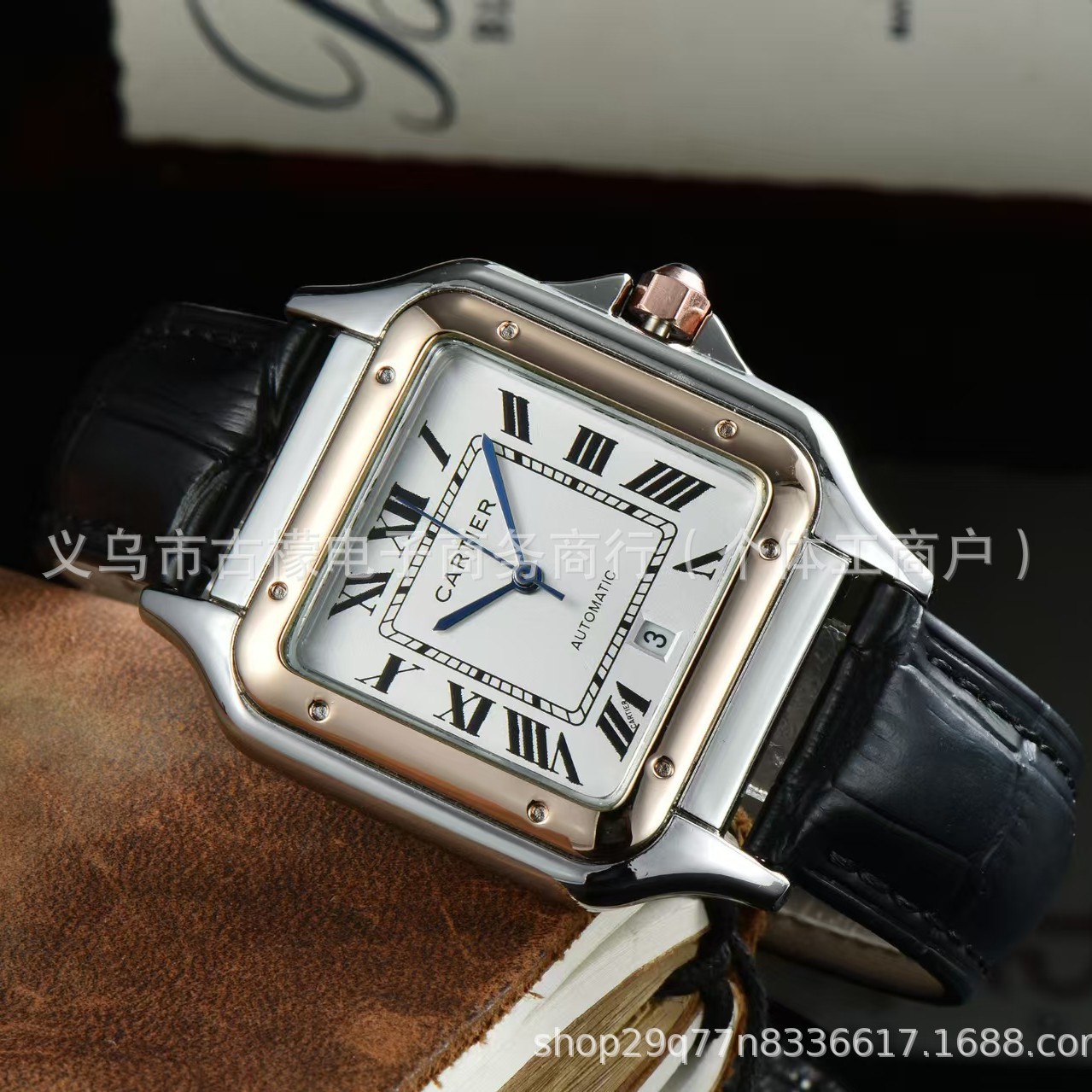 Youheng Adapts to the New Cartier哑山度士 Santos Wssa0010 Stainless Steel Quick Release Cowhide Watch Strap 21mm