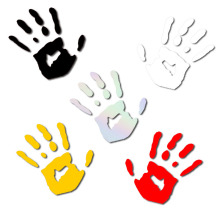 外贸汽车个性手掌印车贴后视镜创意装饰贴纸牧马人倒车镜反光车贴