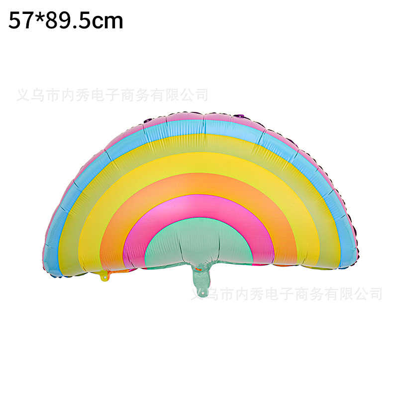 Globo de nube sonriente globo de luna de sol de dibujos animados arco iris decoración de cumpleaños modelo cara sonriente rubor globo de nube blanca