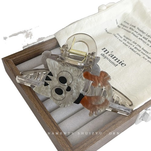 High-end Pearl Twist Hairpin for Women's Korean Simple Back of the Head Bun Hairpin Half-tied One-line Clip Hair Accessory 