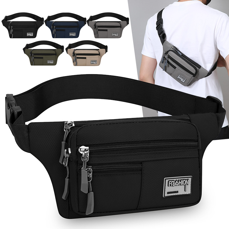 2026 New Men's Versatile Fashion Waist Bag Sports Cycling Outdoor Shoulder Bag Multifunctional Portable Crossbody Chest Bag