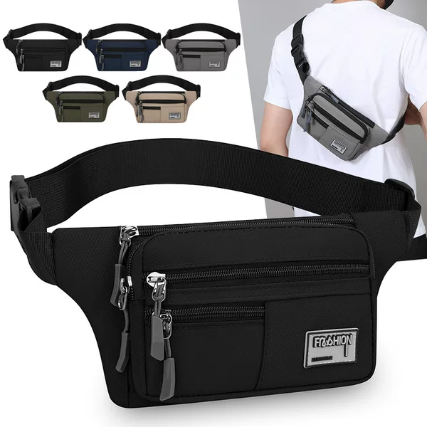 2026 New Men's Versatile Fashion Waist Bag Sports Cycling Outdoor Shoulder Bag Multifunctional Portable Crossbody Chest Bag