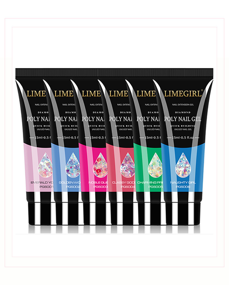 15ml uñas arte extensión pegamento traje molde de uñas cepillo de doble cabeza arte de uñas traje de pegamento de extensión de cristal esmalte de uñas traje de pegamento